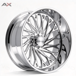 Jantes de camion forgées Super Single 24x14 26x14 26x16 8x170 8x180 Polies à rebord profond pour Ford F250 F350 Chevy Silverado 2500HD - Product Image 1