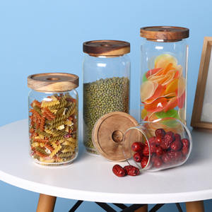 Kitchen Glass Jars Storage Bottles Glass Sealed Bottle Jars Honey Tea Storage Tank High Borosilicate Glass Container Household Kitchen Organizer