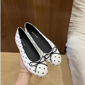 Nouvelle Arrivée Chaussures Mary Jane à Bout Ouvert et Bout Rond, Style Français, à Pois Tendance, avec Nœud, Semelle Souple, Talon de 3 cm pour Femme - Product Image 4