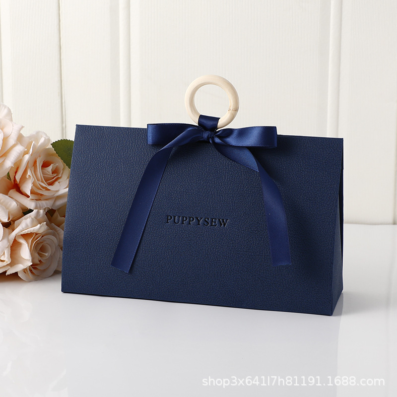 #43Blue ลายหนังหรูหรา (พร้อมห่วงไม้)