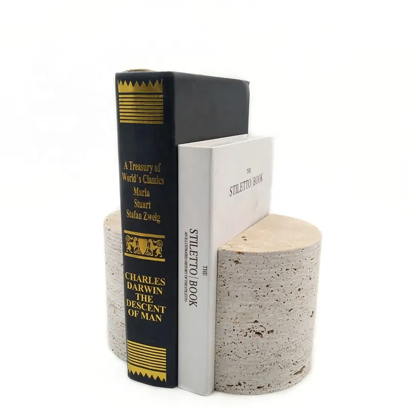 Cincel de travertino para manualidades de mármol, extremo de libro de mármol, decoración del hogar