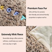 Frosty Brown Fuzzy Kunst pelz Decke Super Soft Cosy Plüsch Shaggy Cover für Winter Light Weight Solid für Couch Schlafs ofa