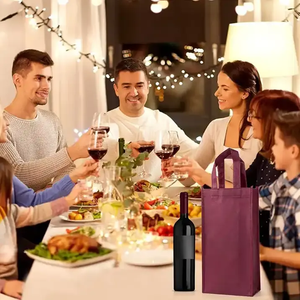 Hot Quà Tặng kỳ nghỉ bao bì xách tay không dệt nhiều lớp mua sắm túi vai đóng cửa 6 chai rượu compartmented cho cửa hàng tạp hóa - Product Image 6