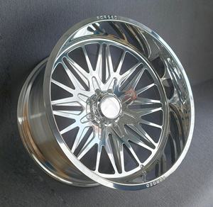 Jantes en alliage d'aluminium forgé noir brillant poli avec enjoliveur flottant 22x14 24x14 26x14 28x12 30x16 -18 -25 -44 -51 -76 Offset 6x5.5 8x170 - Product Image 5