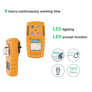 Detector de Gases Múltiples Portátil Personalizado con Protección IP64, Alarma de Vibración/Sonido/Luz, Batería Recargable - Product Image 2