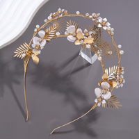 Princesse alliage fleur feuille couronne diadèmes mariée cheveux vignes cristal mariage cheveux accessoires Floral demoiselle d'honneur bandeau couronnes