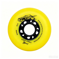 Patins à roulettes en ligne/à roulettes en PU résistant à l'usure et à haute élasticité pour l'extérieur, roues de frein 90A, roues entièrement en PU