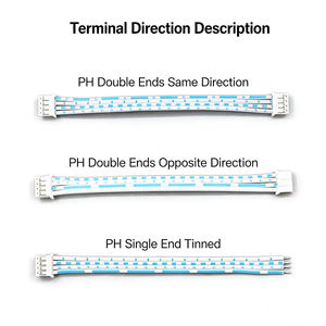 Плоский ленточный кабель Custom JST 2.0 PH 2.0 с 2/3/4/5/6/7/8/9/10 контактами, пластиковый, сине-белый, для автомобильных разъемов и кабельных сборок - Product Image 2