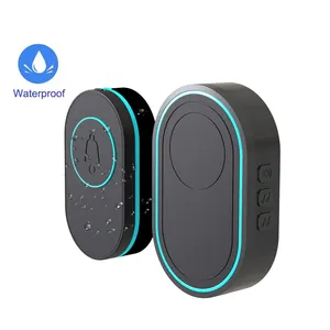 Outdoor Waterproof Button 38 Music Melody Adjustable Volume 433MHz Household Bell Strobe Alarm Wireless Smart Doorbell