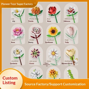 Bloques <span class=keywords><strong>de</strong></span> Simulación Compatibles Personalizados <span class=keywords><strong>de</strong></span> ABS para Flores, <span class=keywords><strong>Ramas</strong></span> Individuales, Paquete <span class=keywords><strong>de</strong></span> 40 Piezas, Juguetes Inmortales para Niñas - Product Image 3