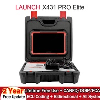 Alat Diagnostik Mobil LAUNCH X431 PRO Elite, Pengkodean ECU, Bidirectional, Semua Sistem, CANFD, DOIP, Scanner Wifi