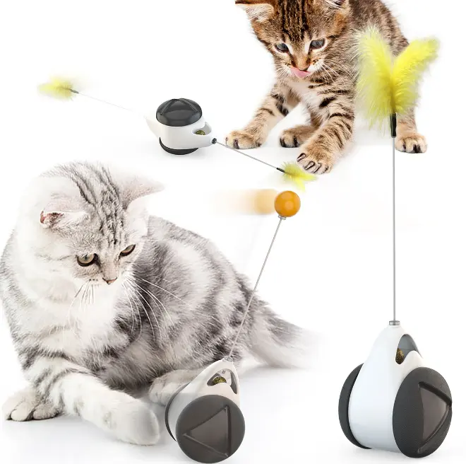 Özelleştirilmiş yeni interaktif çıkarılabilir elektronik komik plastik yavru denge aracı oyuncak sürdürülebilir eğlenceli Pet catcats oyuncaklar kediler için