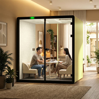 Vente directe usine – Cabine de réunion insonorisée modulaire et mobile pour plusieurs personnes, personnalisable, avec panneaux acoustiques pour bureau