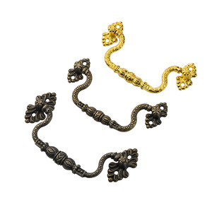 Furniture Handle Zinc Alloy European Style <b>Cabinet</b> Drawer Hanging Ring Handle Small Antique Bronze <b>Gold</b> Medium - Product Image 5