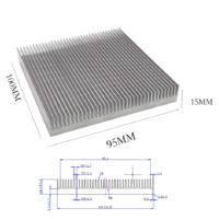 Dissipateur thermique CNC professionnel certifié ROHS pour amplificateur audio, avec colle thermique conductrice à extrusion et refroidissement par denture dense personnalisée