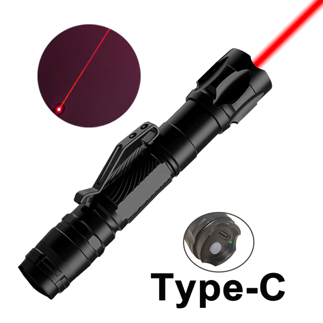 Red & Green High Power Laser Pointer Pen with 1000m Range USB Rechargeable Aluminum Alloy for Outdoor Camping