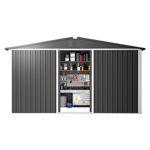 Grand <span class=keywords><strong>abri</strong></span> de <span class=keywords><strong>jardin</strong></span> à double pente avec portes battantes Abris à outils Abris à vélos - Product Image 1