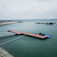 Quais en aluminium de luxe pour la conception de la rampe de la rive des lacs pont flottant ponton bateau accessoire de qualité supérieure avec pièce de piston