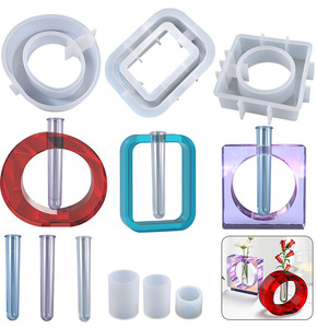 Ống nghiệm bình hoa nhựa khuôn <span class=keywords><strong>kit</strong></span> tự làm thủ công Ống nghiệm hoa nồi Silicone khuôn trang trí nhà phòng khách bàn bình - Product Image 2
