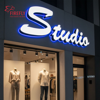 Letras 3D con Iluminación Frontal y Trasera Personalizadas, Letrero con Logotipo LED, Acero Inoxidable, Letrero Luminoso para Tienda o Negocio