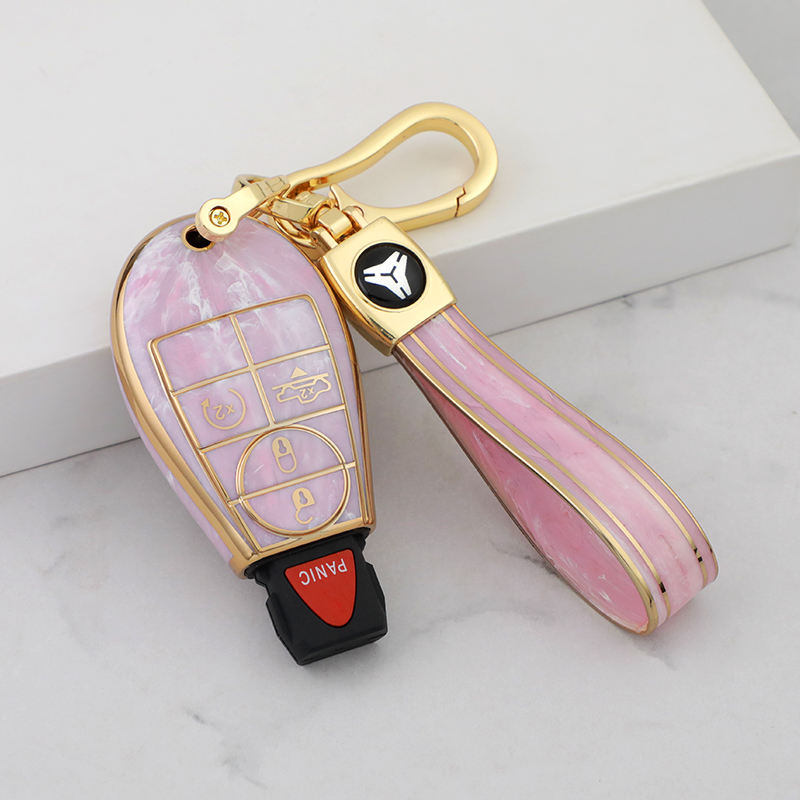 Type-A 4 boutons + porte-clés en TPU-Rose