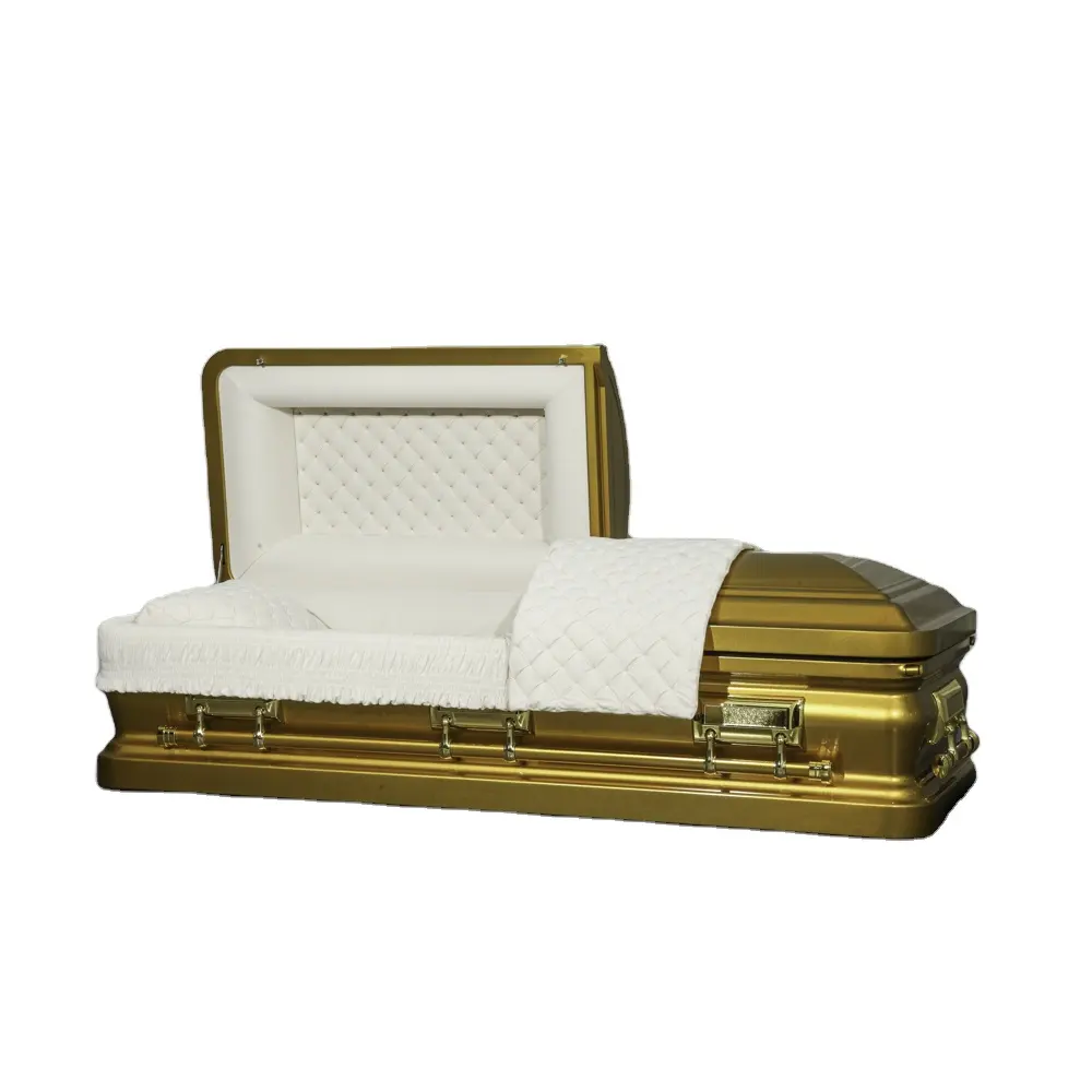 American Style Cheapest Gold Casket For Adult