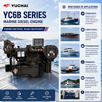 Moteur diesel marin Yuchai YC6108ZC 80 kW 109 CV 1500 tr/min 6 cylindres turbocompressé refroidi par eau pour bateau de pêche et bateau de travail