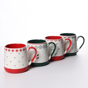 Taza navideña de cerámica de 630 ml, taza de café festiva de gran capacidad para parejas, regalo - Product Image 4