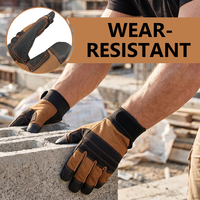 Gants de travail professionnels OEM/ODM pour mécaniciens, avec renfort au pouce, en toile microfibre haute densité résistante à l'abrasion