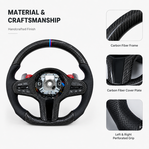 Volant sport en fibre de carbone et cuir personnalisé avec affichage LED pour amélioration et remplacement de garnitures intérieures automobiles – Vente en gros - Product Image 5