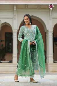 ชุดสูทผ้าฝ้ายที่ขายดีที่สุดพร้อมกางเกง Kurti สุภาพสตรีคอวีสําหรับชุดลําลองมีจําหน่ายในราคาไม่แพง - Product Image 5