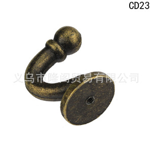 Antique Style Metal <b>Wall</b> <b>Hook</b> 23x32mm Zinc Alloy Single Coat <b>Hook</b> For Doors And <b>Walls</b> - Product Image 4