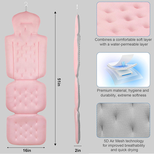 Sucrewalhome lungo ergonomico vasca da bagno cuscino <span class=keywords><strong>doccia</strong></span> cuscino per il corpo del collo ad asciugatura rapida supporto per la schiena del bagno poggiatesta cuscino - Product Image 2