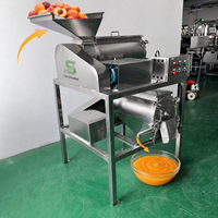 Dubbelkanaals fruitpulpmachine voor mango, abrikoos, kersen; ontpitten van fruit en precisie-verfijning voor pureeproductie