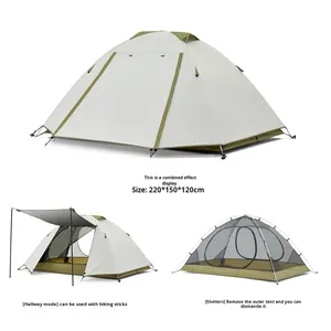 Carpa de Camping de Una Habitación, Doble Capa, Impermeable, con Protección UV, de 1500-2000 mm, para las Cuatro Estaciones, Compatible con OEM/ODM |   Familia Portátil - Product Image 4