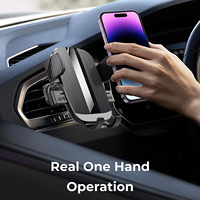 Support de téléphone portable rotatif antidérapant pour voiture, fixation à clip ABS, portable, qualité supérieure, pour grille d'aération de climatiseur, rotation à 360 degrés