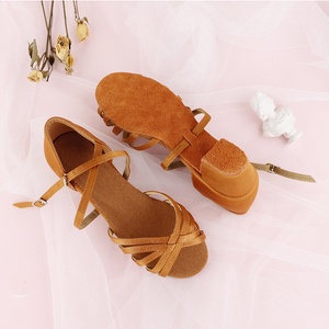 Zapatos de salón con tacón de 5cm y 7cm para mujer, calzado de baile latino, para salsa, <span class=keywords><strong>kizomba</strong></span>, bachata, OEM - Product Image 5