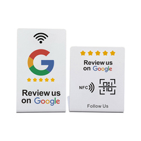 Soporte de exhibición personalizado NFC QR Code plástico PVC NFC Google Reviews Card
