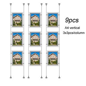 Kit d'affichage lumineux ultra-plat LITSIGN A3/A4 en acrylique haute luminosité pour vitrine, installation suspendue pour agents immobiliers - Product Image 4