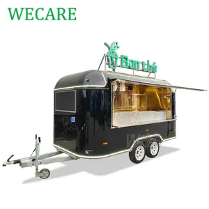 WECARE Mobile Remorque Fast Food Truck Fabrication Fully Equipped Airstream Mobile Beach Bar Concession Food Trailer For Sale