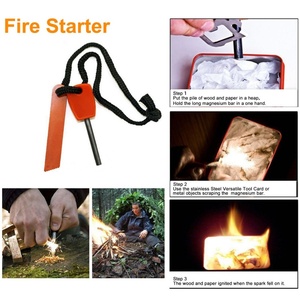 Kit d'équipement de survie d'urgence en plein air noir 8-en-1 pour le camping, la randonnée et les aventures de voyage avec des couteaux et des outils essentiels - Product Image 2