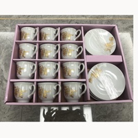 Service à café et à thé en céramique de 12 tasses de style européen tasse et soucoupe