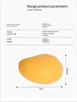YIWUPOWER Jouet Squishy en TPR souple, mangue réaliste, anti-stress, extensible, pour la décompression et le soulagement de l'anxiété