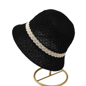 Vente chaude Personnalisé Solide Couleur Creux Seau Cap Avec Streak D'été Soleil Crème Solaire Pêcheur Plage Cap Seau Ombre Chapeaux - Product Image 6