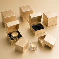 Boîte cadeau de luxe personnalisée pour pot de crème, avec emballage rigide en carton gris recyclable et doublure en mousse pour crème pour le visage et soins de la peau