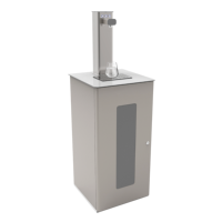 Distributeur d'eau réfrigérée en colonne Tower Plus 50 litres avec filtration 3 voies, électrique 245W, usage commercial et hôtelier, installation facile