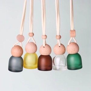 Empty Hanging 10ml Colored Car Air Freshener <b>Bottle</b> Car Perfume <b>Diffuser</b> <b>Bottles</b> Aromatherapy Fragrance Pendant Glass <b>Bottle</b> - Product Image 2