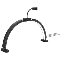 Lampe de bureau LED transfrontalière pour manucure, microblading et extensions de cils, pliable, demi-lune, lumière d'appoint de beauté, lampe semi-circulaire