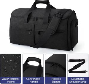 2 in 1 Hanging Carry on Garment Duffel Bag <strong>Weekend</strong> Business Suit <strong>Case</strong> Travelling Convertible Garment Bags - Product Image 3