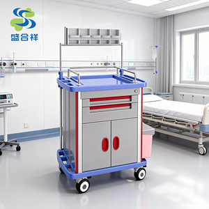 Chariot médical portable pour hôpitaux et hôtels avec design multifonctionnel durable en alliage d'aluminium + ABS - Product Image 2